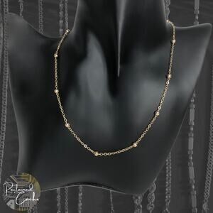 Gold Simple Beaded Necklace